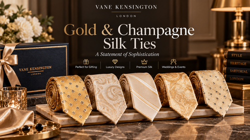 Gold & Champagne Silk Ties