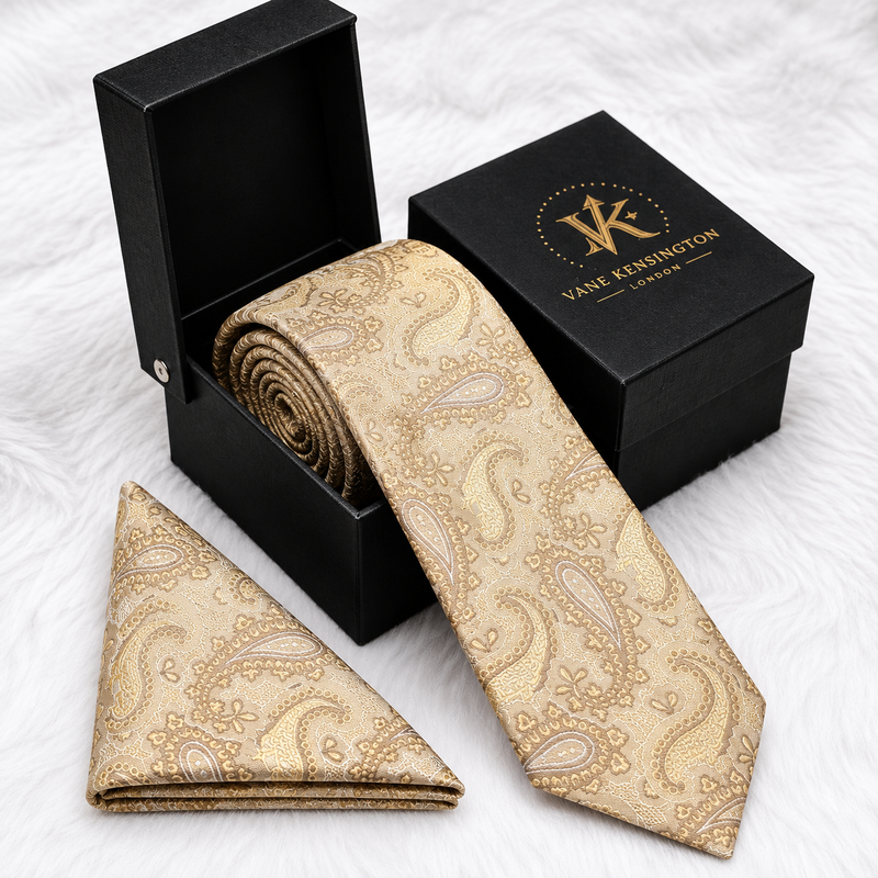 The Wembley Taupe Paisley