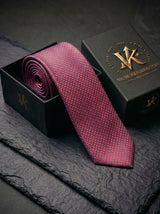 Red & Blue Micro-Check Tie