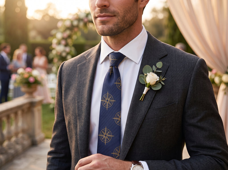 Compass Navy Tie