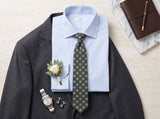 Tudor Rose Sage Tie - lifestyle shot