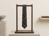 Balmoral Tartan Tie - close-up of silk weave
