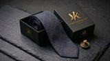Glenurquhart Gold Windowpane Tie - Vane Kensington silk tie
