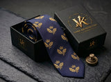 Royal Oak Navy and Gold Tie - Vane Kensington silk tie