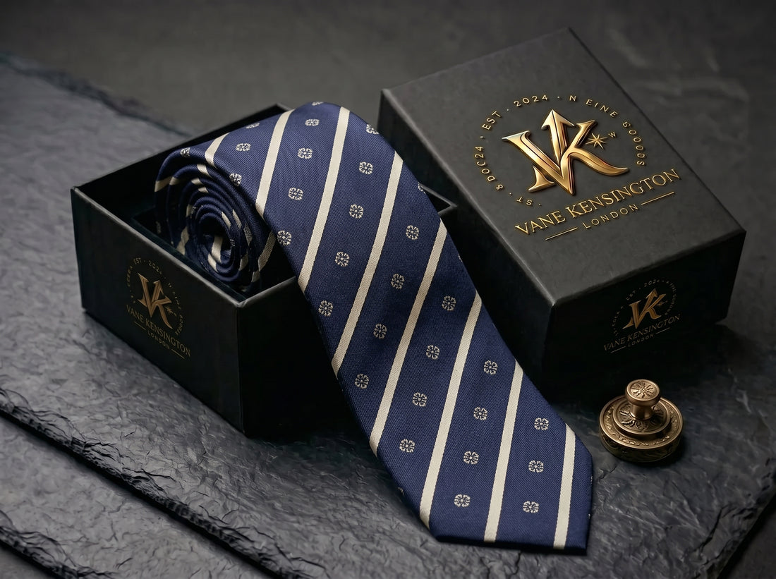 The Mayfair Club Stripe Tie - Vane Kensington silk tie