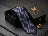 The Mayfair Navy Diamond Tie - Vane Kensington silk tie
