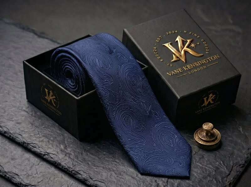 The Regent Midnight Paisley Tie