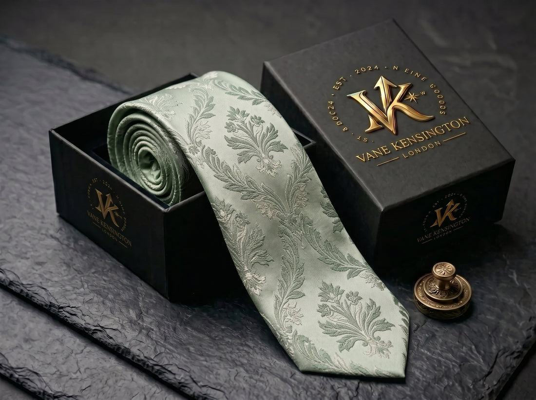 The Highland Thistle Silk Tie - Vane Kensington silk tie