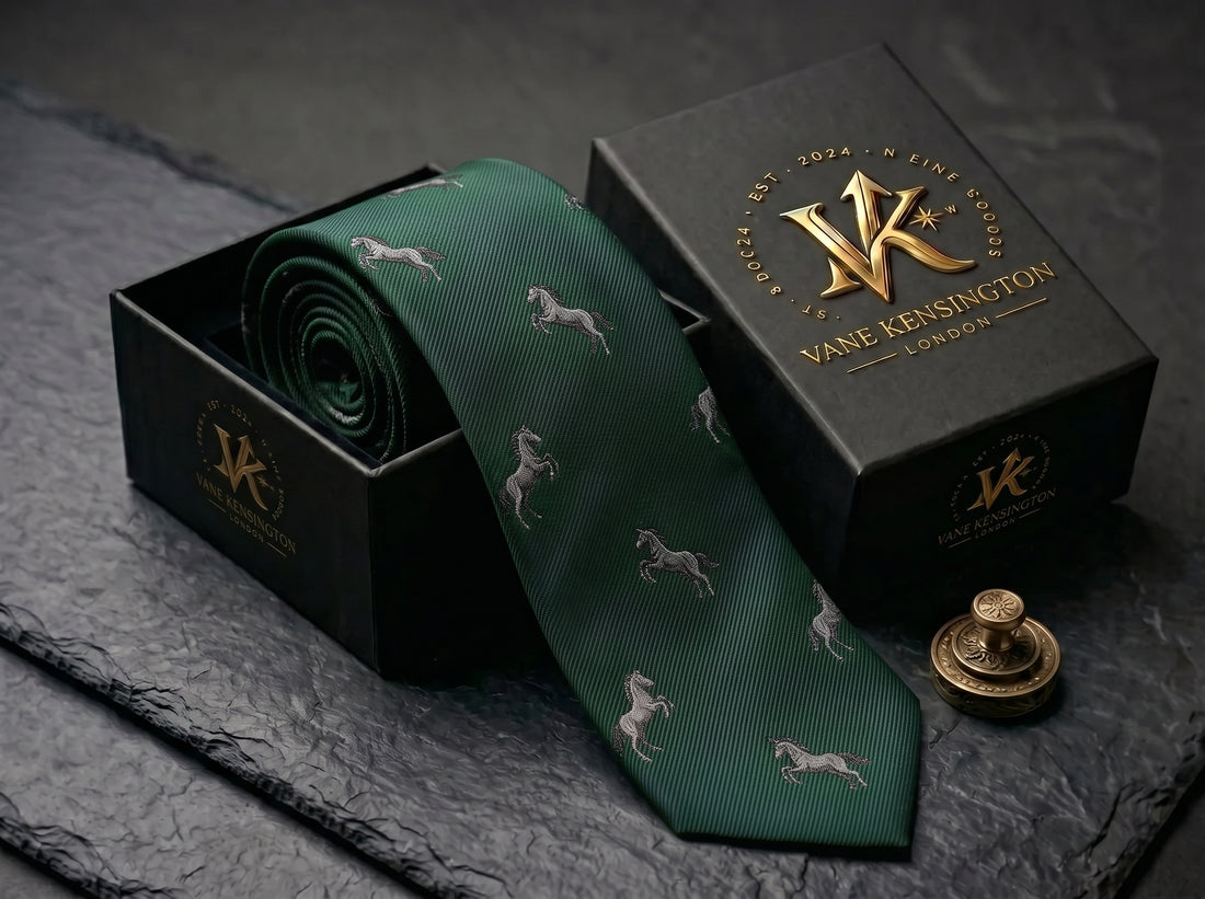 The Ascot Stallion Silk Tie - Vane Kensington silk tie
