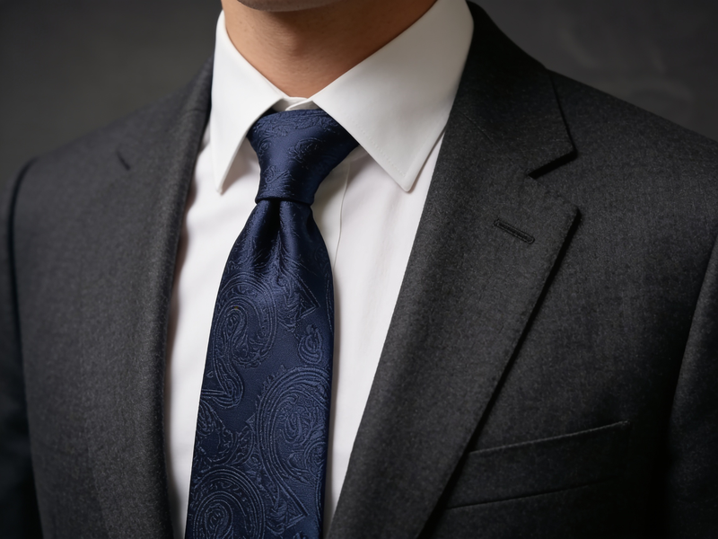 The Regent Midnight Paisley Tie