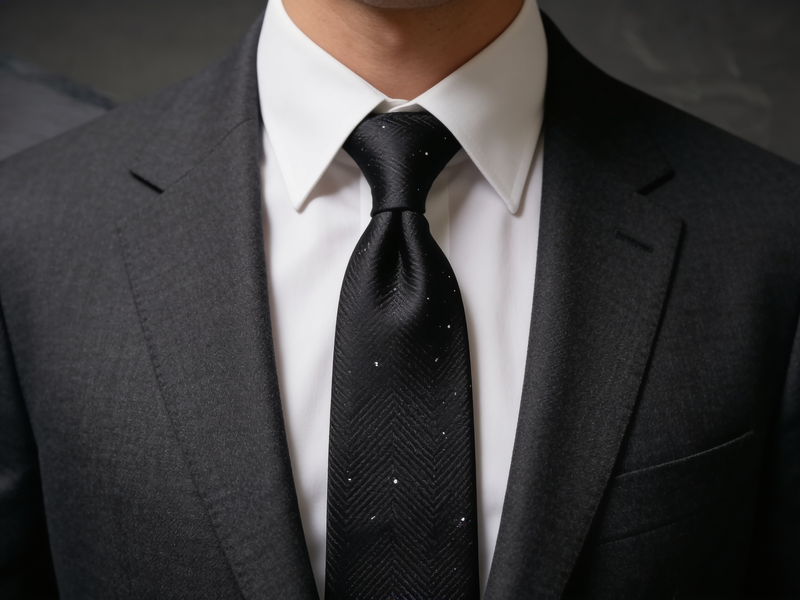 The Mayfair Charcoal Diamond Tie