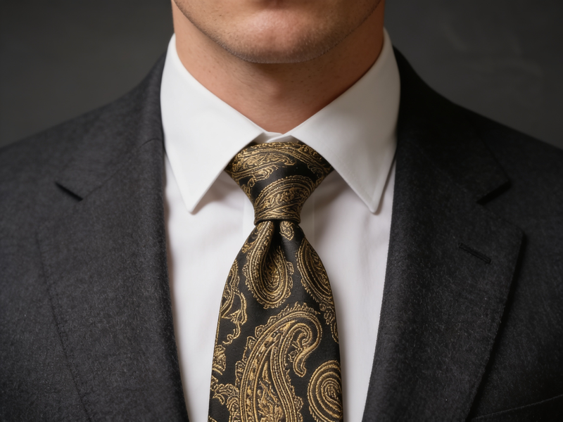 The Sovereign Gold Paisley Tie