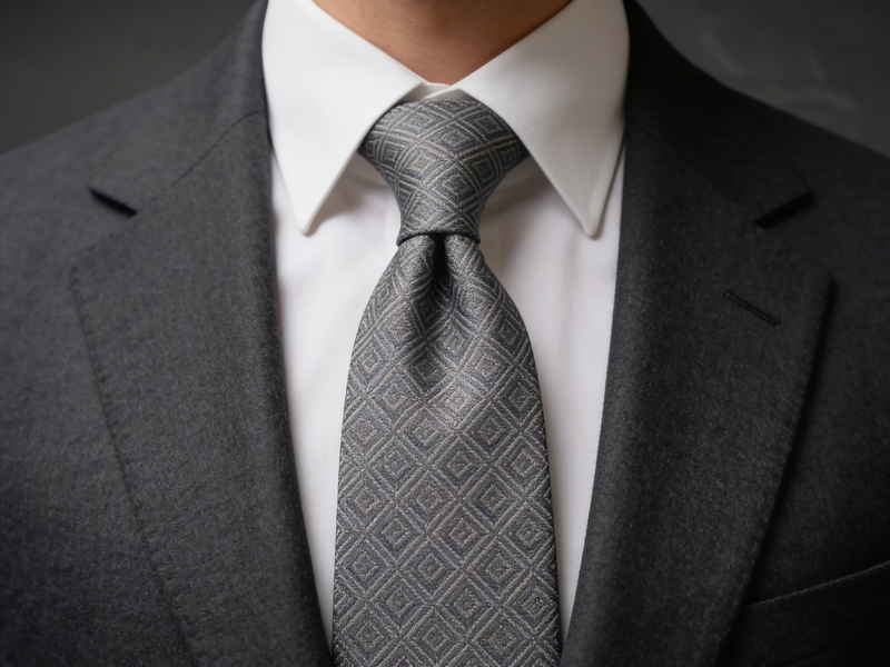 The Regent Geometric Diamond Tie