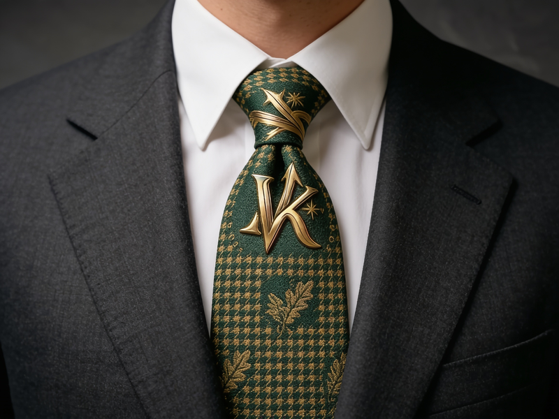 Sherwood Houndstooth Oak Tie