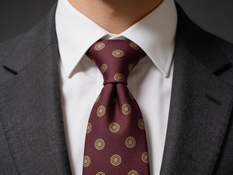 Sovereign Burgundy Rosette Tie