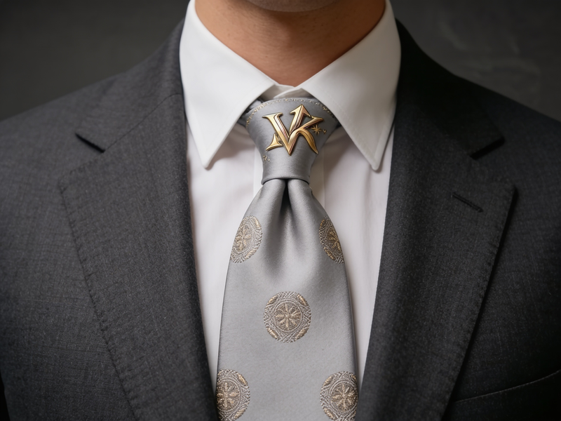 Sovereign Silver Rosette Tie