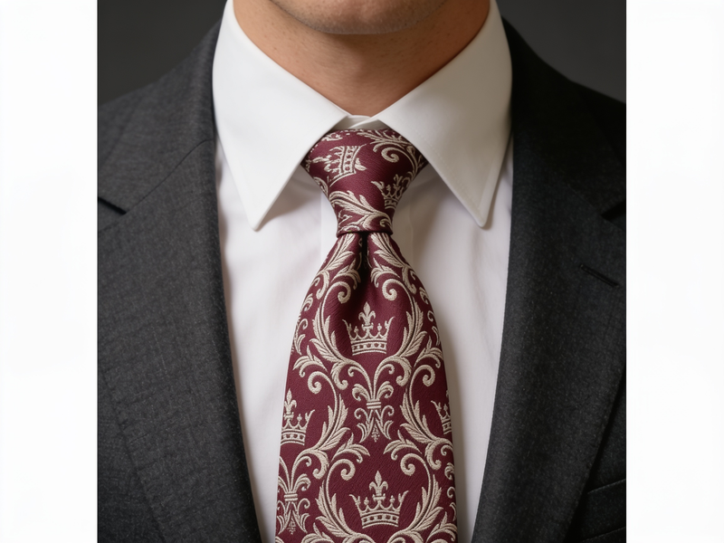 Royal Crown Burgundy Tie