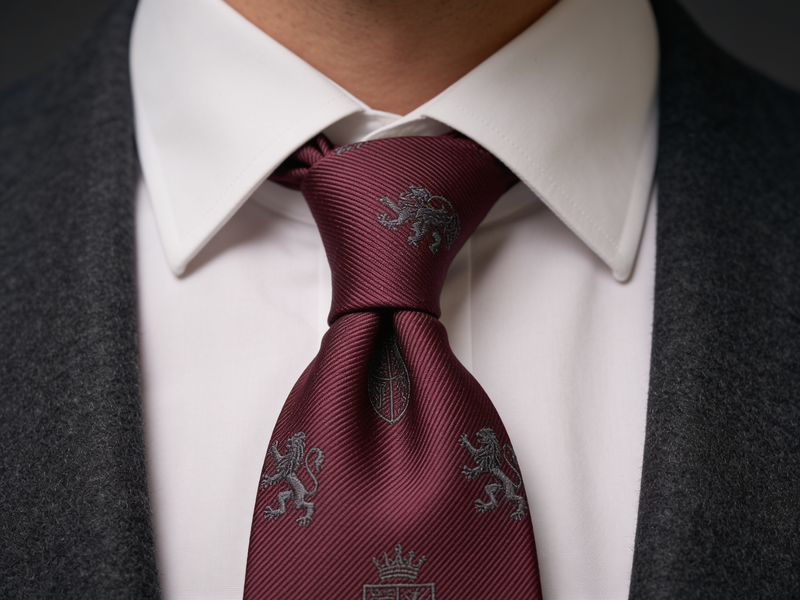 Windsor Crest Burgundy Tie