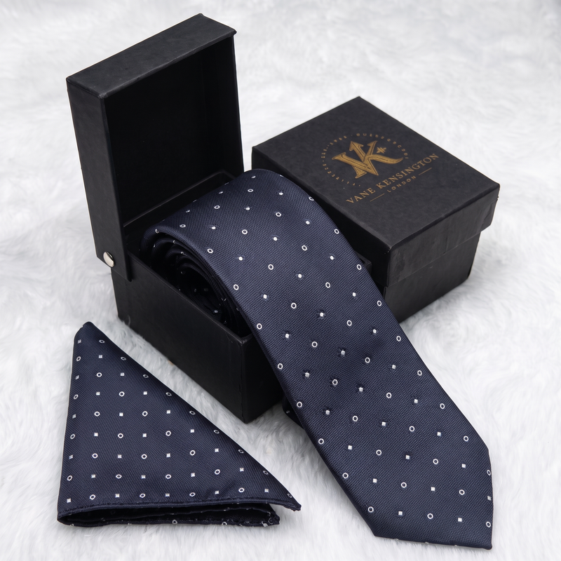 The Chelsea Pin Dot Silk Tie - gift box