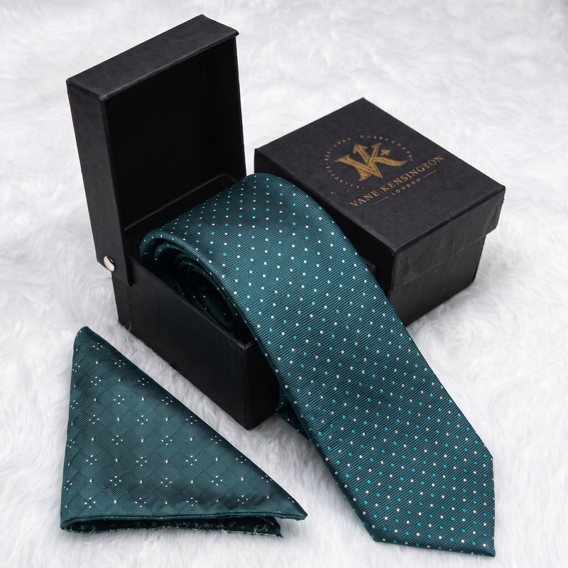 The Marylebone Petrol Silk Tie - gift box