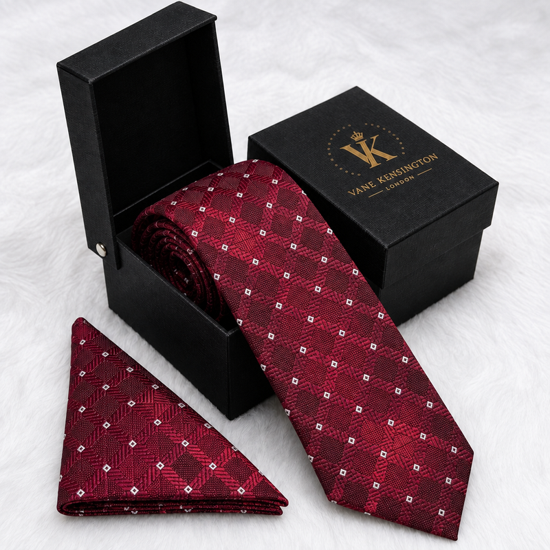 Richmond Wine Ombre silk tie box