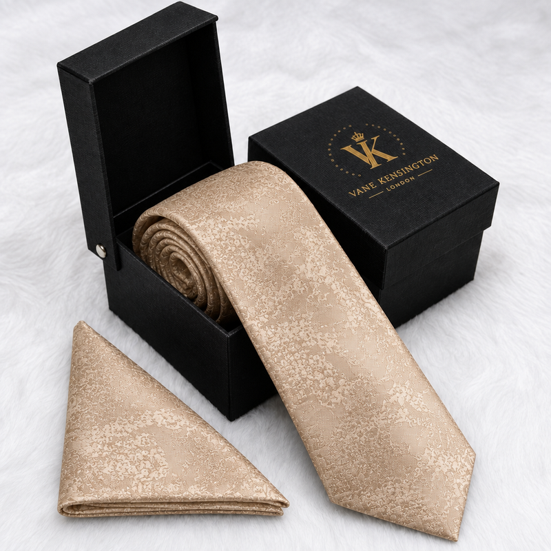 St John's Wood Amber Paisley silk tie box
