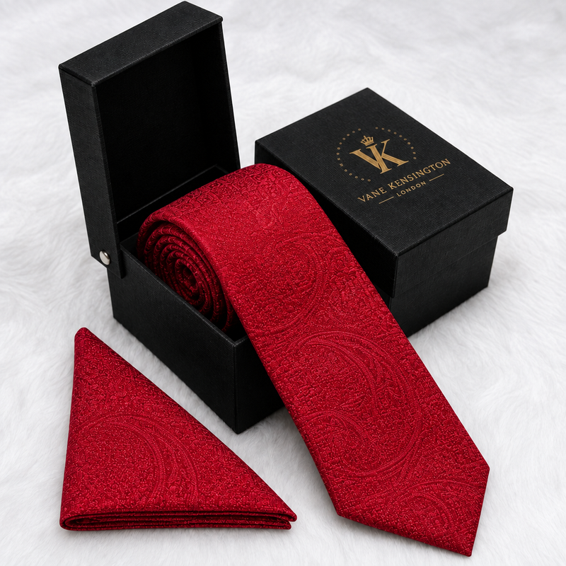 Wimbledon Claret silk tie box